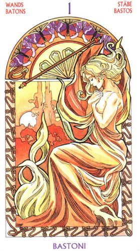 Ace of Wands, Tarot De Art Nouveau